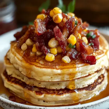 Fluffy Sweet Corn and Candied Bacon Pancakes for Brunch Bliss 10 Sweet Corn and Candied Bacon Pancakes