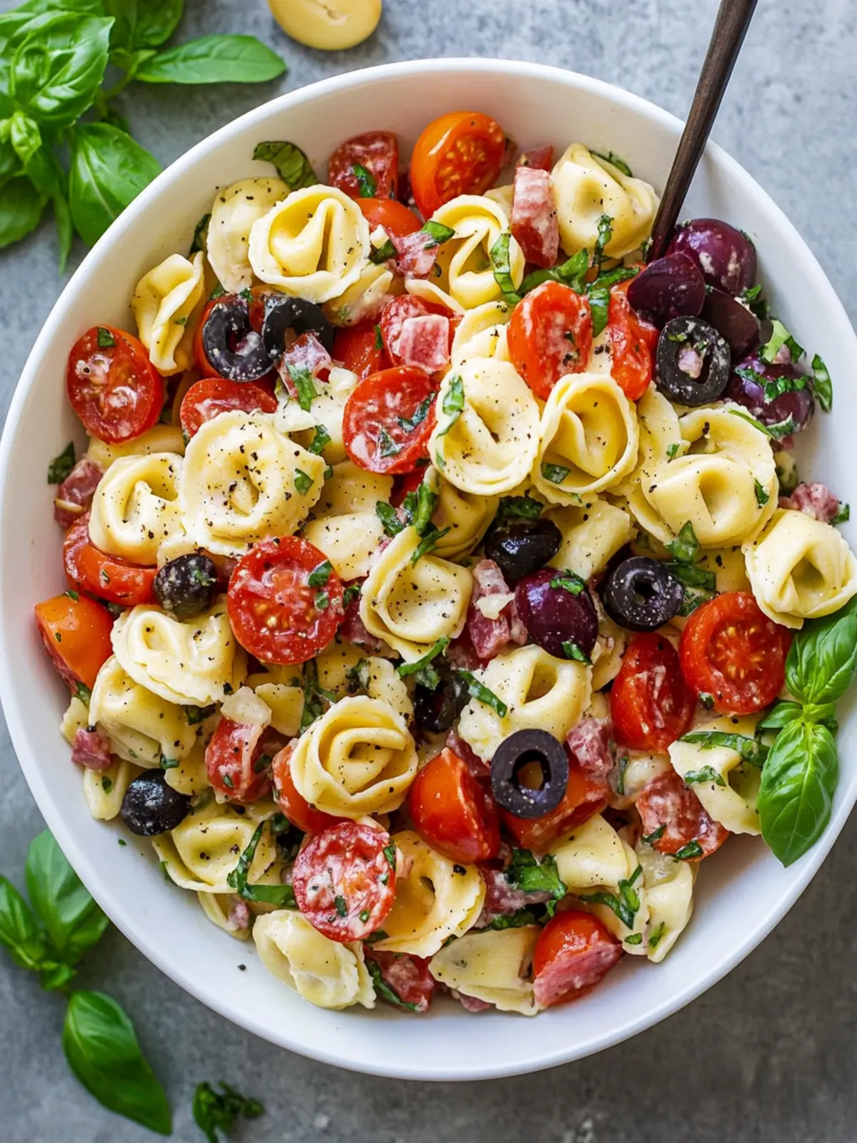 Mediterranean Tortellini Pasta Salad with Italian Dressing 4 Tortellini Pasta Salad (Italian Dressing)