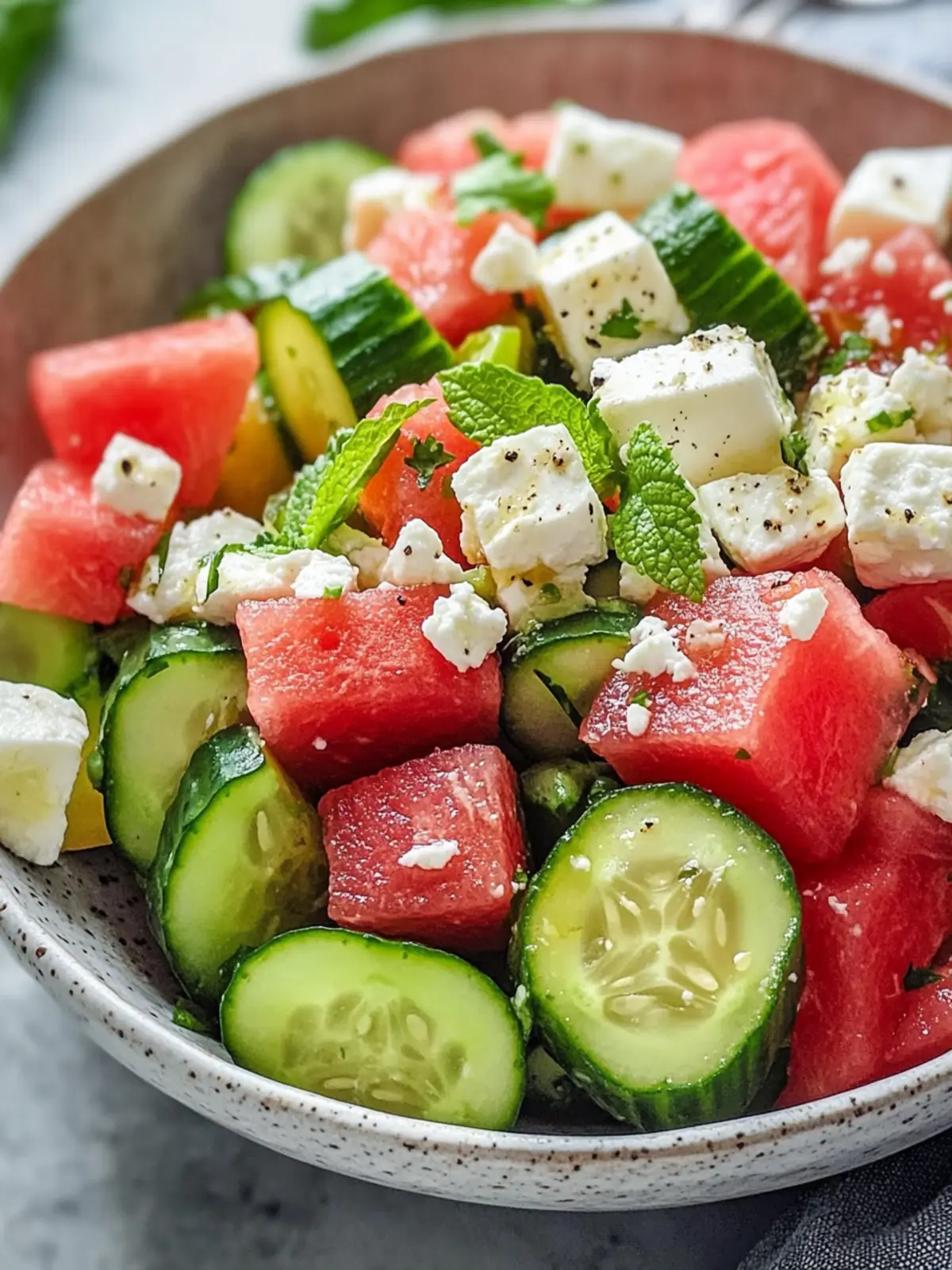 Refreshing Watermelon Cucumber Feta Salad for Summer Bliss 2 Watermelon Cucumber Feta Salad