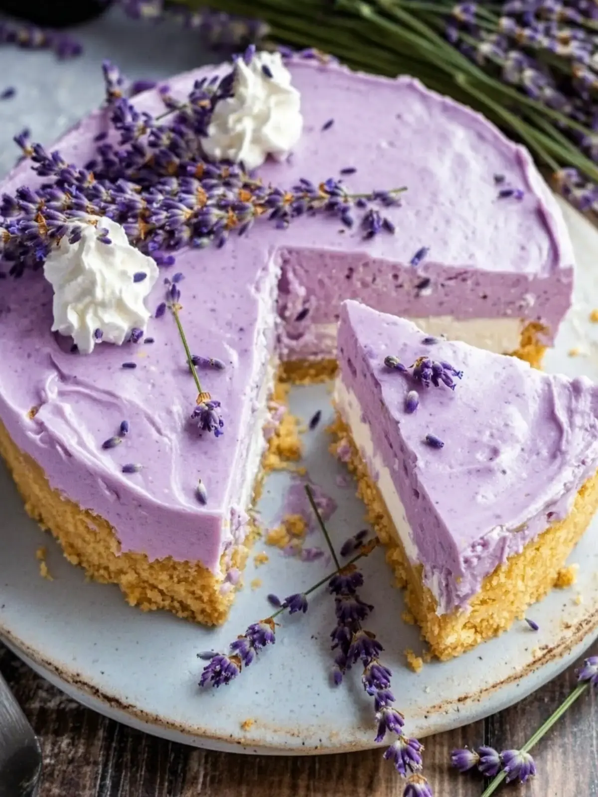 Creamy Lavender Cheesecake in Just 15 Minutes of Prep 3 Creamy Lavender Cheesecake (15 Minutes Prep)