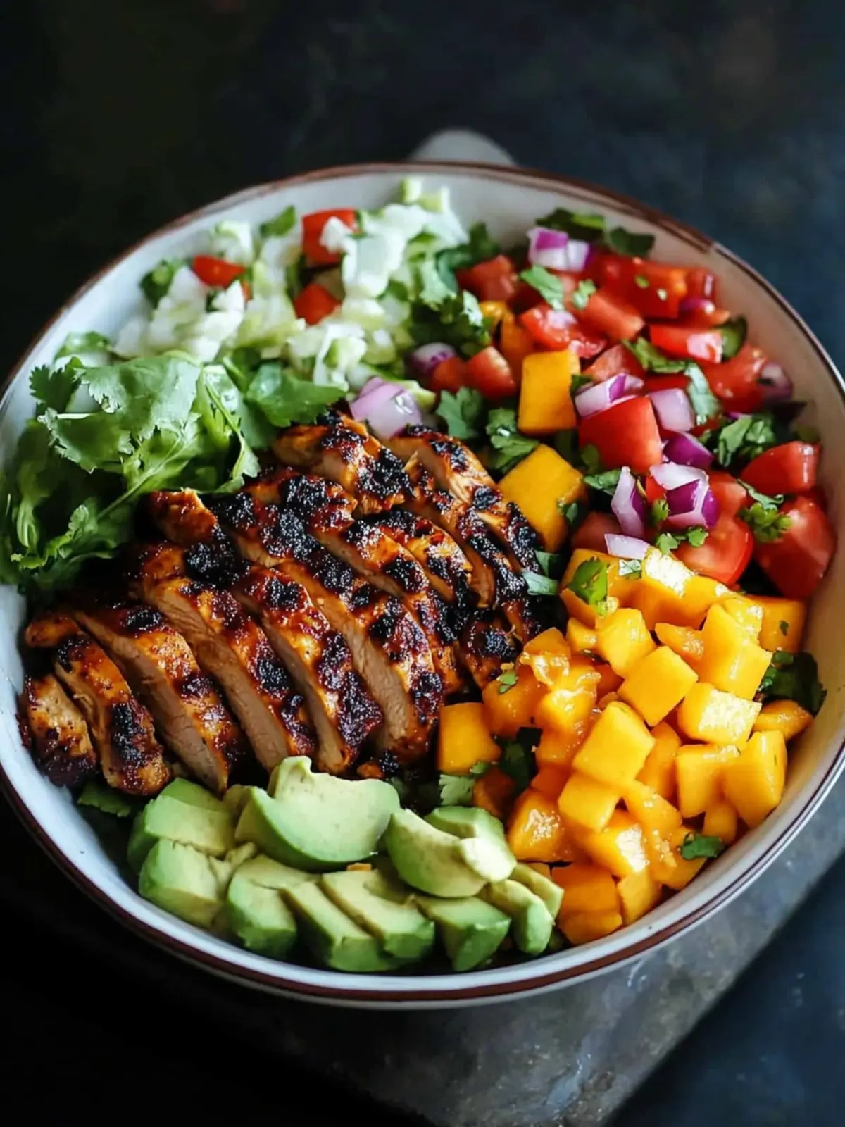 Jerk Chicken Buddha Bowl with Mango Salsa for Summer Bliss 2 Jerk Chicken Buddha Bowl with Mango Salsa