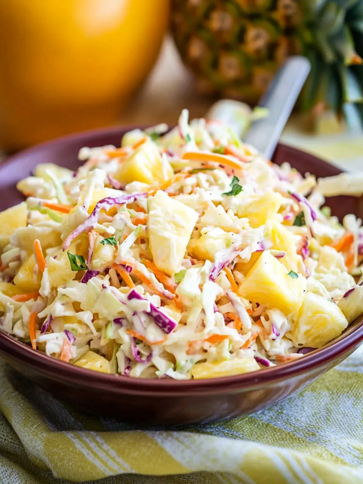 Zesty Hawaiian Pineapple Coleslaw with Creamy Greek Yogurt 5 Hawaiian Pineapple Coleslaw