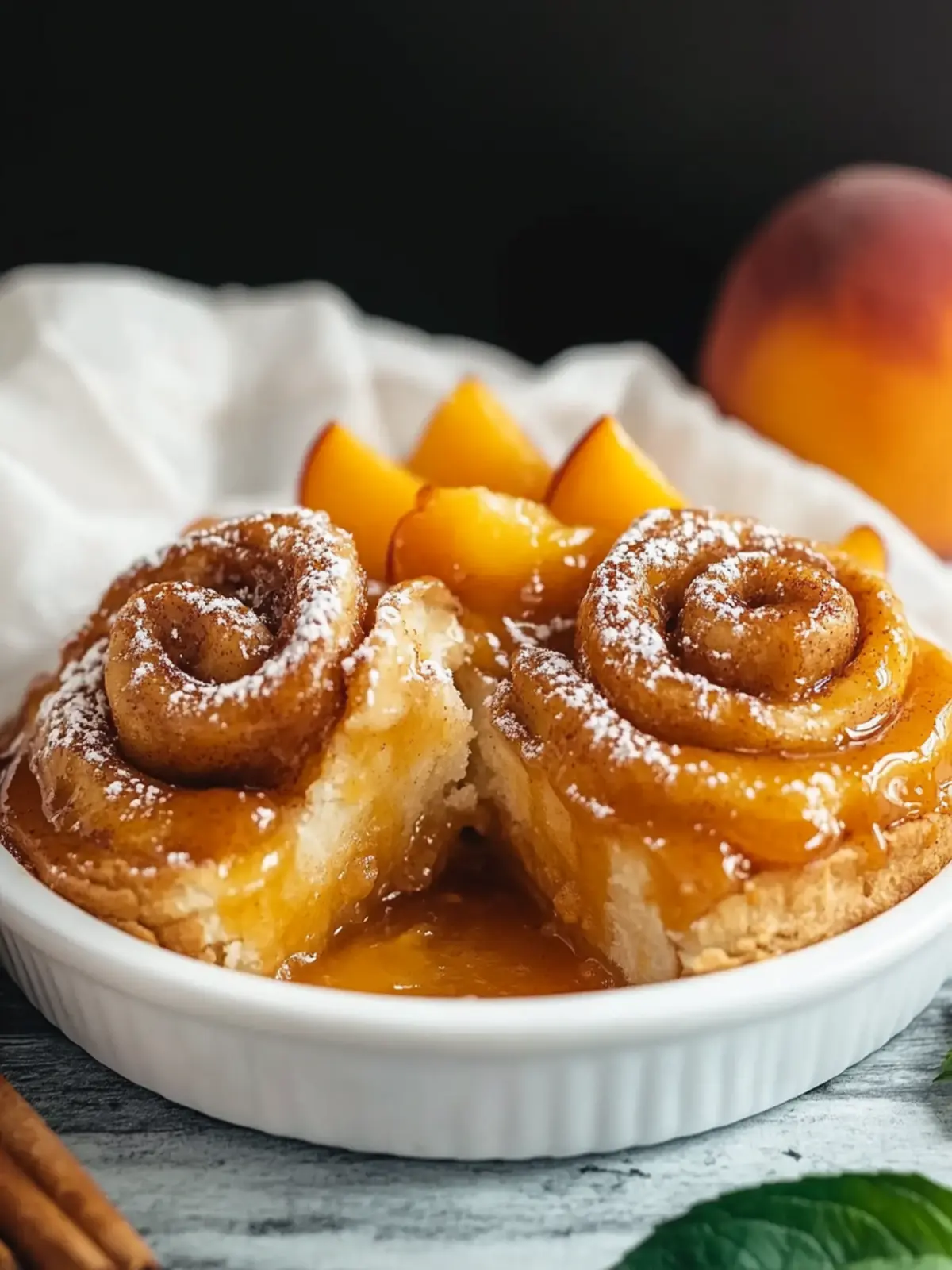 Easy Cinnamon Roll Peach Cobbler That'll Wow Your Guests 4 Cinnamon Roll Peach Cobbler