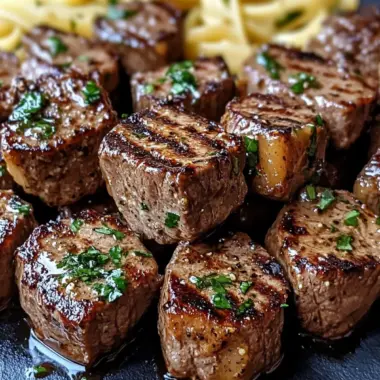 Garlic Butter Steak Bites with Spicy Pasta Bliss 9 Garlic Butter Steak Bites