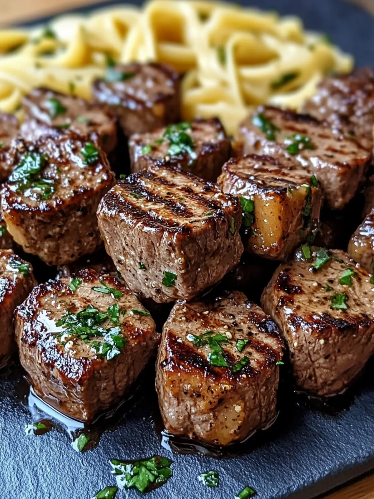 Garlic Butter Steak Bites with Spicy Pasta Bliss 5 Garlic Butter Steak Bites
