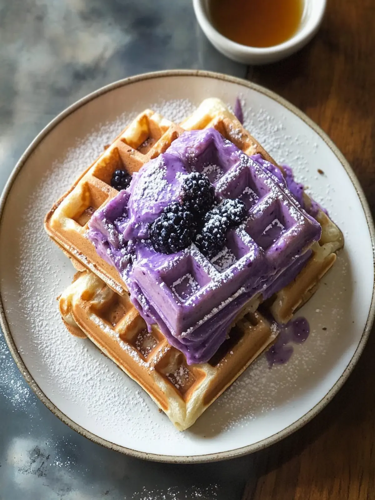 Ube Waffles with Macapuno Syrup: Your New Breakfast Obsession 5 Ube Waffles with Macapuno Syrup