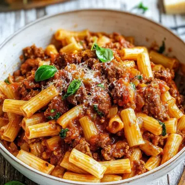Savory Beef Pasta in Tomato Sauce Ready in 30 Minutes 9 Beef Pasta in Tomato Sauce