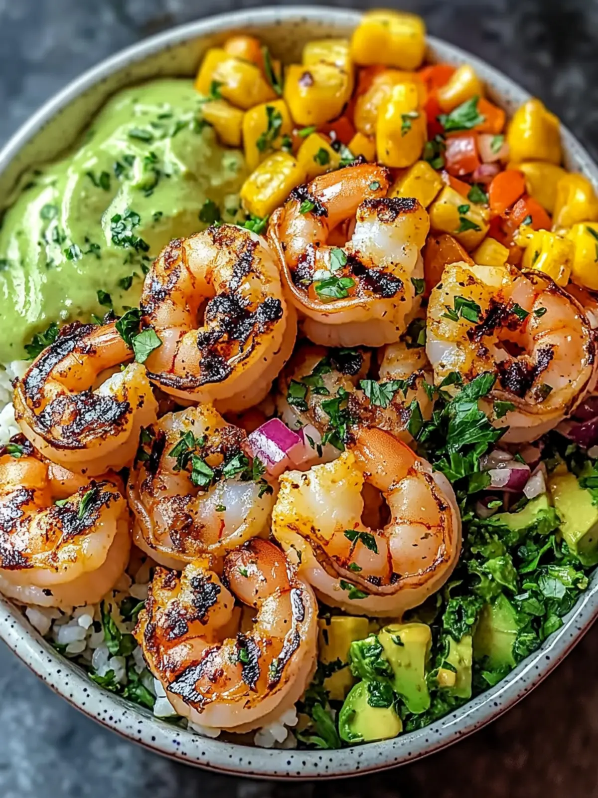 Creamy Grilled Shrimp Bowl: Quick, Easy Flavor Explosion 4 Grilled Shrimp Bowl creamy