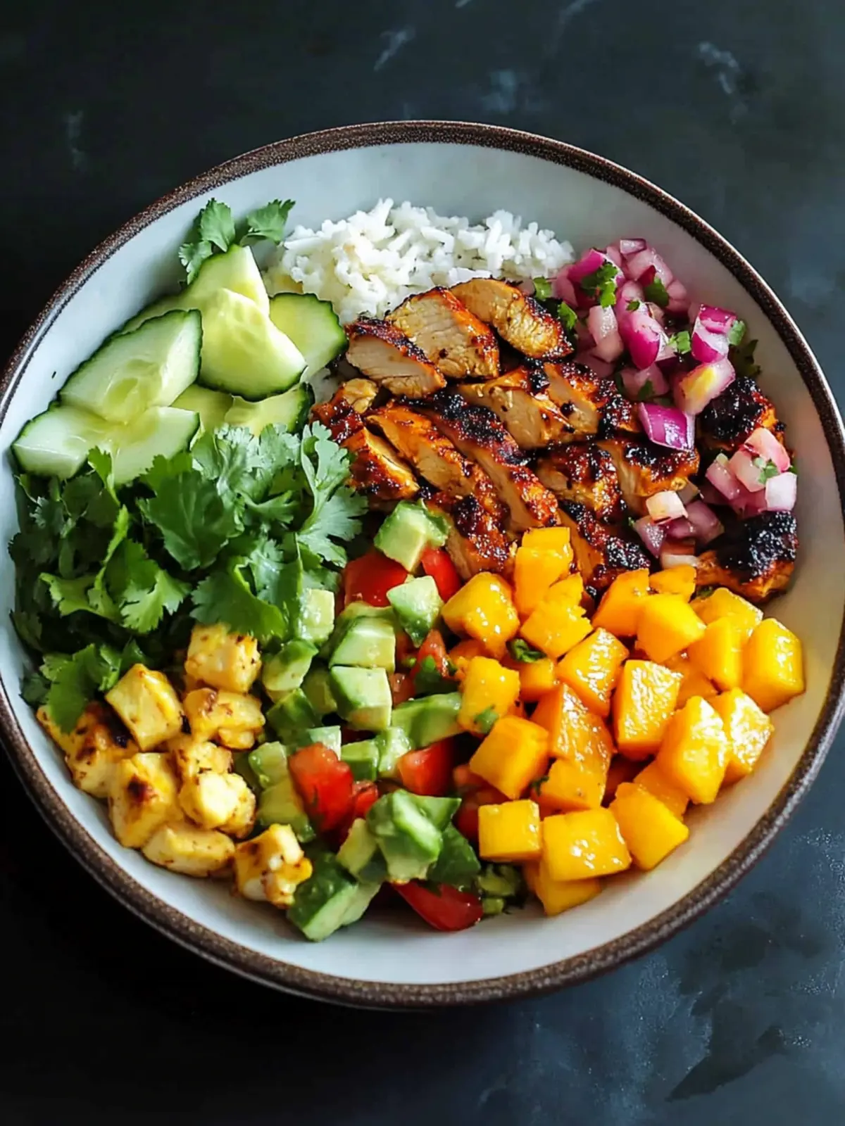 Jerk Chicken Buddha Bowl with Mango Salsa for Summer Bliss 4 Jerk Chicken Buddha Bowl with Mango Salsa
