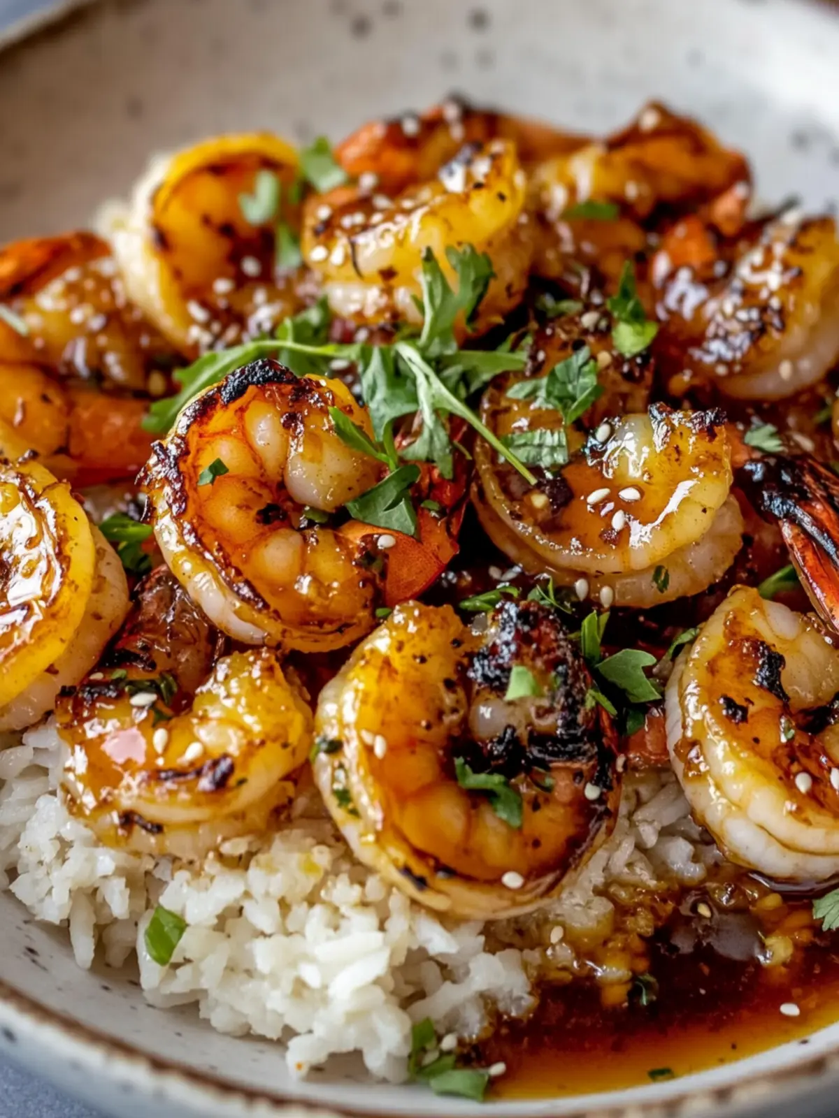 Savory Honey Garlic Shrimp with Charred Edges in 20 Minutes 2 Honey Garlic Shrimp with Glossy Sauce and Charred Edges