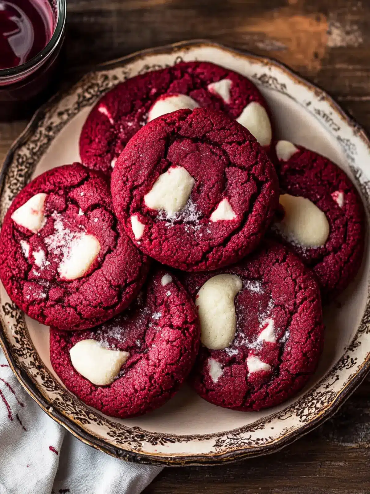 Deliciously Chewy Red Velvet Cookies with White Chocolate 5 Red Velvet Cookies