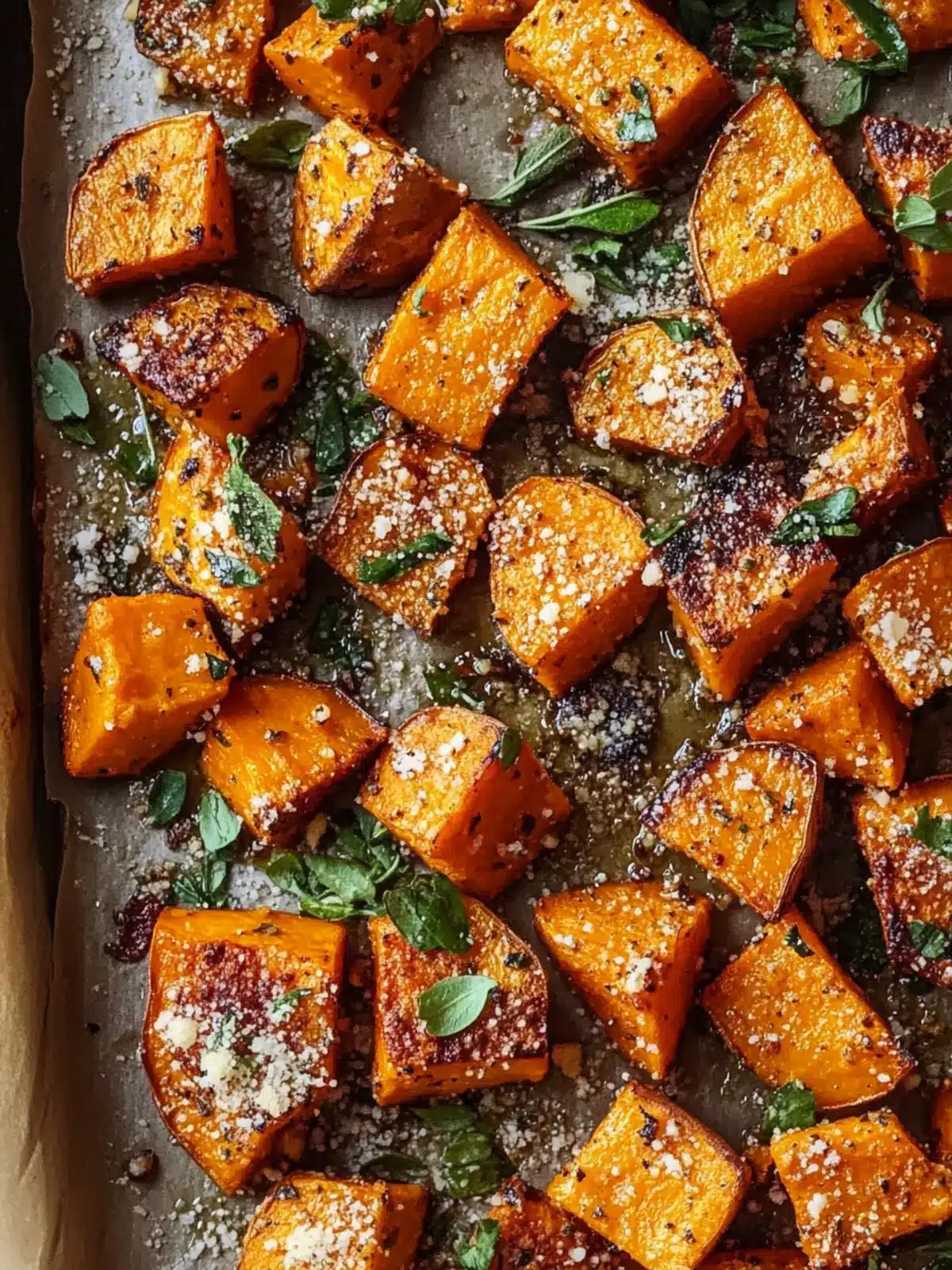 Garlic Parmesan Roasted Sweet Potatoes for Irresistible Crispiness 4 Garlic Parmesan Roasted Sweet Potatoes
