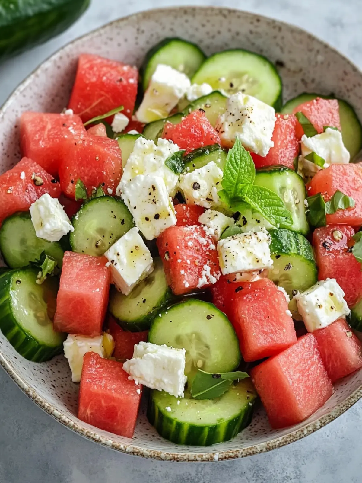 Refreshing Watermelon Cucumber Feta Salad for Summer Bliss 4 Watermelon Cucumber Feta Salad